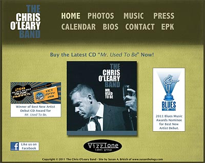 The Chris O'Leary Band Homepage - Flash website
